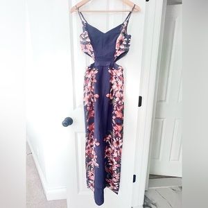 Maxi cut out floral dress